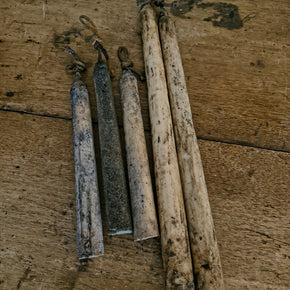 Primitive made to look early faux tallow candles