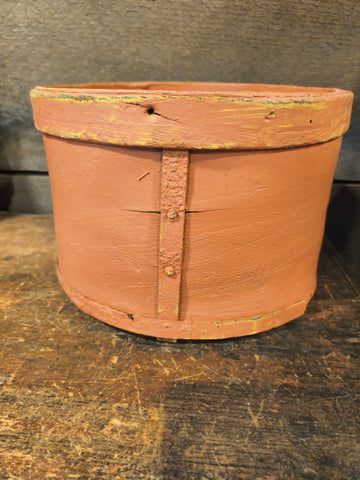 Antique Primitive Old Salmon Painted Wooden Dry Measure Pantry Box