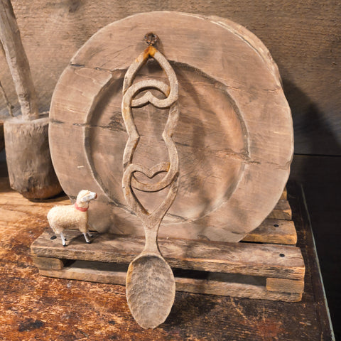 Antique Primitive Wooden Spoon