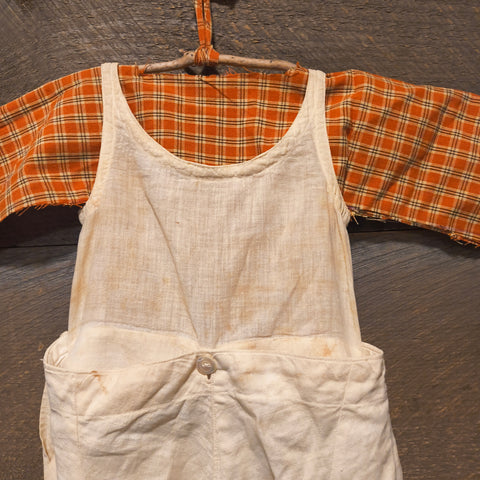 Old Primitive Linen Overalls