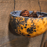 Primitive Lined Gourd w/ Dry Goods
