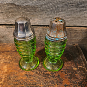 Antique Uranium Salt and Pepper Shakers.