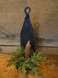 Antique Metal Candle Holder w/ Candle
