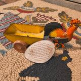 Vintage Stool With a Metal Rooster Pull Toy,  Bruce Alsass