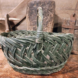 Antique Original Green Basket