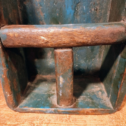 Antique Original Blue Painted Scoop