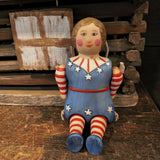 Vintage Ceramic Hand Painted Rag Doll