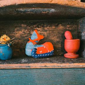 Vintage Primitive Stuffed Printed Calico Cat Cloth Fabric