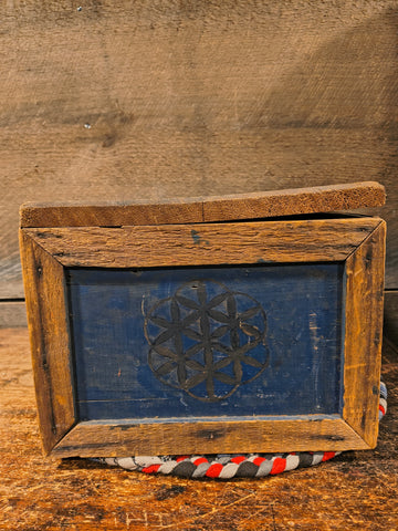 Primitive Folk Art Wooden Box