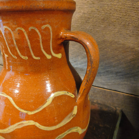 Antique Redware Pitcher