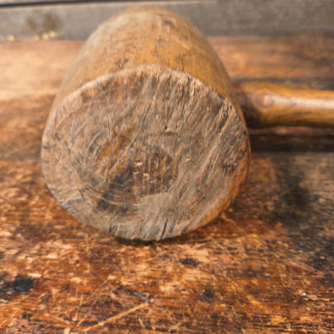 Primitive, vintage Wooden Mallet