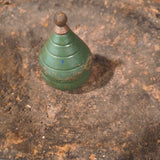 Antique Primitive Wooden Clay Marvels and 2 Spinning Toppers