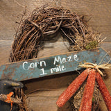 Primitive Fall Grapevine Wreath