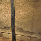 Vtg Brutalist Hand Wrought Iron Candle Stick w/ candle