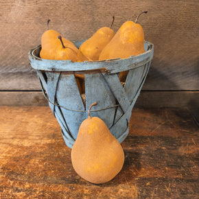 Primitive Fruit Basket w/ Grungy Pears.