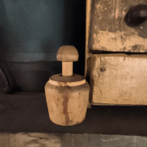 Primitive Wooden Wheat Butter Mold