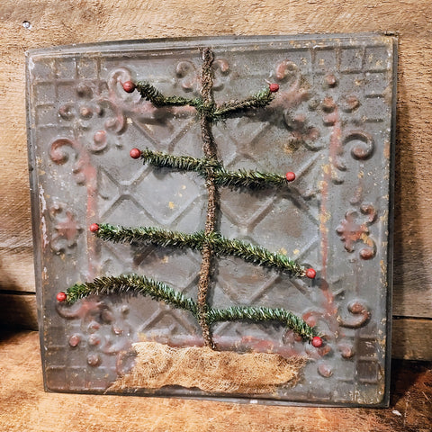 Antique Primitive Winter Decoration