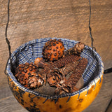 Primitive Lined Gourd w/ Dry Goods