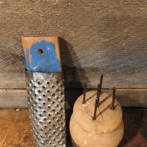 Primitive Make-Do Grater and Biscuit Punch