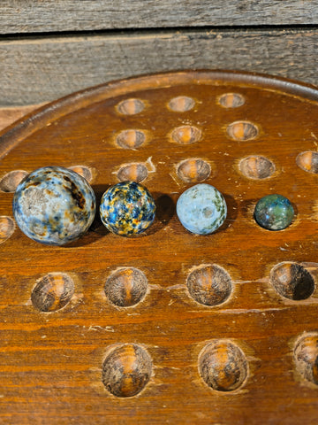 Antique Green Bennington Marbles (4)