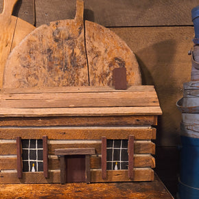 Primited Folk Art Log Cabin