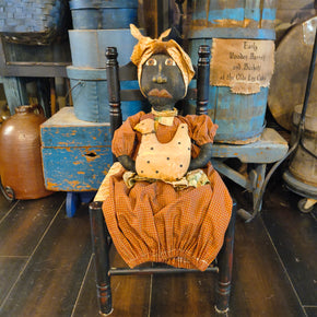 Primitive Vintage Folk Mammy Doll Bag Holder