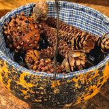Primitive Lined Gourd w/ Dry Goods