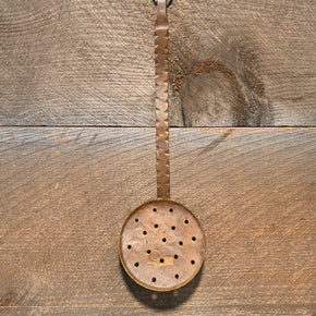 Vintage Handmade Hammered Copper Skimmer Strainer 15.25"L x 5"W