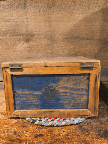 Primitive Folk Art Wooden Box
