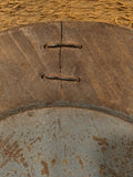Primitive wooden 12-in plate