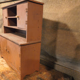 Antique Primitive Wooden Salesman  Step back Cupboard