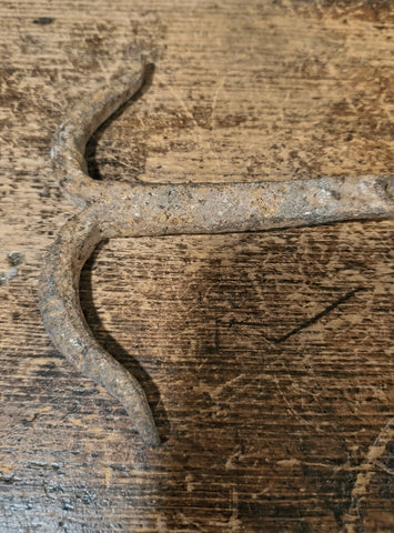 Antique wrought iron game hook