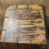 Antique Chinese Rice Grain Harvest Basket Bucket Scoop Measure