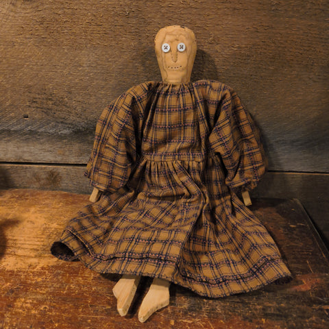 Vintage Handmade Primitive Folk Art Doll