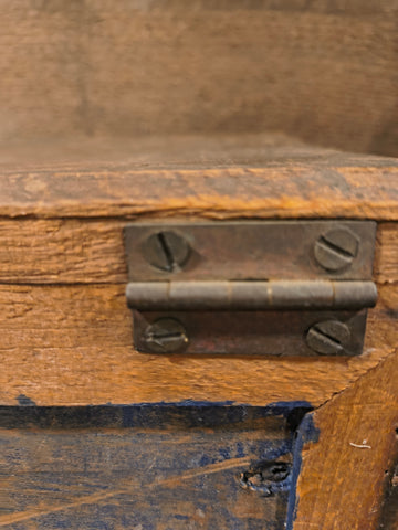 Primitive Folk Art Wooden Box