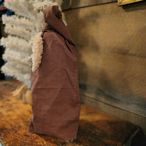 Primitive Handmade Santa w/Clay Face