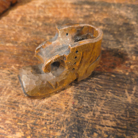 Primitive Gourd w/ 2 Wooden Boots