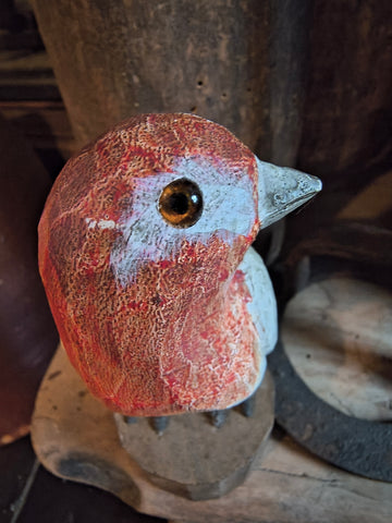 Primitive Wooden Hand Carved Bird