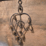 Vintage Metal Heart-Shaped Wind Chime