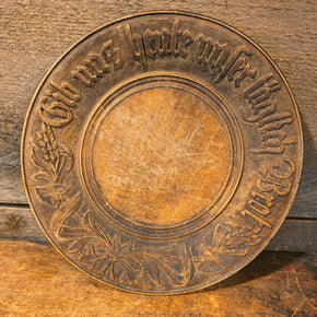 Antique Primitive Wooden Plate
