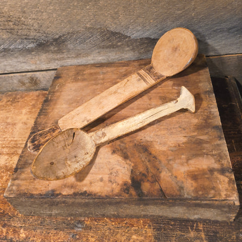 Antique Primitive Wooden Spoons