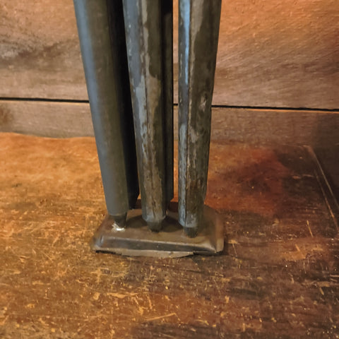 Antique 19th Century Primitive Tin 6 Tube Candle Mold 11”