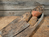 Antique Wooden Lost Sole with Original Blue Paint