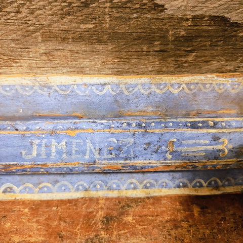 Antique Spoon Rack with Original Blue Paint