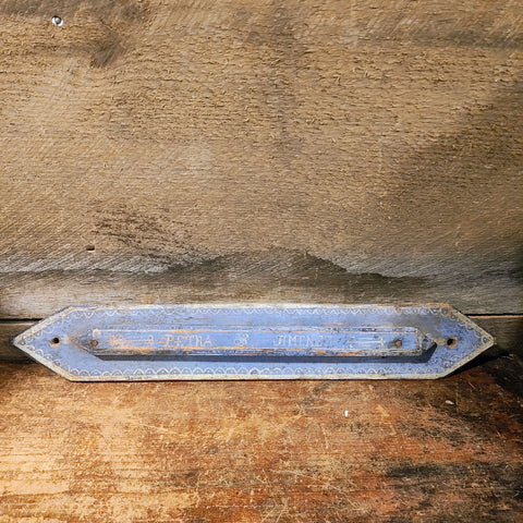 Antique Spoon Rack with Original Blue Paint