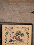 Vintage Cross Stitch w/Frame