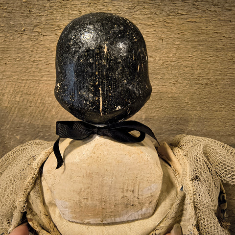 Antique Doll with Wooden Head & Bust