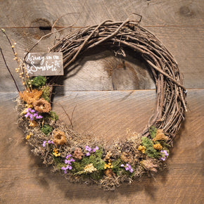 Primitive Dried Flower Wreath