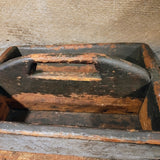 Antique early primitive wooden divided box