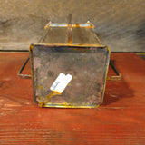 Antique Tin Lantern w/ Glass Panels